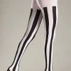 Be Wicked Vertical Striped Pantyhose Hosiery