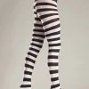 Be Wicked Wide Striped Pantyhose Hosiery