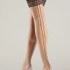 Be Wicked Layered Lines Thigh Highs Hosiery