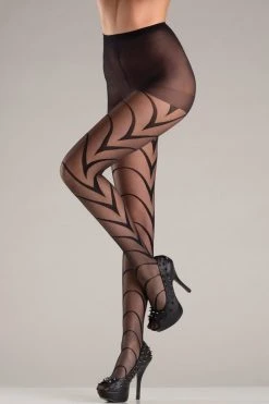 Be Wicked Deco Art Lines Pantyhose