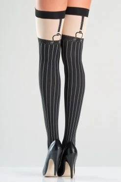 Be Wicked Pinstripe Thigh Highs
