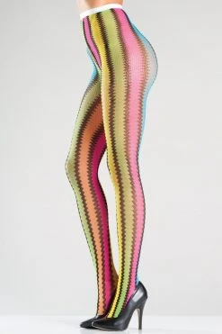 Be Wicked Pantyhose Zigzag Hosiery