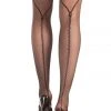 Be Wicked Hosiery Zip Me Up Thigh Highs