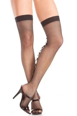 Be Wicked Hosiery Rhinestone Bows Thigh Highs