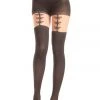 Be Wicked Bow GarterStrap Pantyhose
