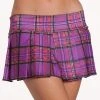 Be Wicked School Girl Skirt Purple Plaid CLOTHING 1 Be Wicked School Girl Skirt Purple Plaid CLOTHING