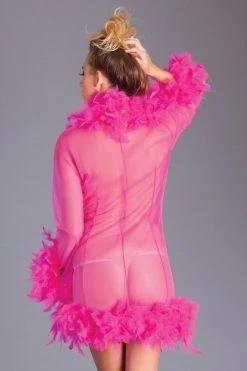 Be Wicked Lux Robe Hot Pink LINGERIE