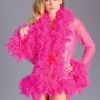 Be Wicked Lux Robe Hot Pink LINGERIE