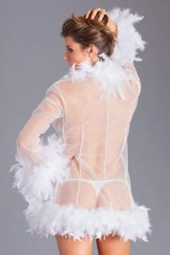 Be Wicked LINGERIE Lux Robe White
