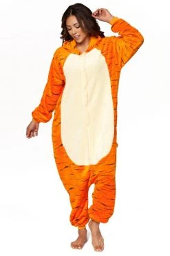 Be Wicked SLEEPWEAR TIGER Adult Onesie