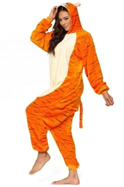 Be Wicked SLEEPWEAR TIGER Adult Onesie