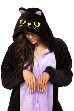 Be Wicked CAT Adult Onesie SLEEPWEAR