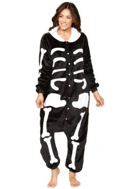Be Wicked SLEEPWEAR SKELETON Adult Onesie