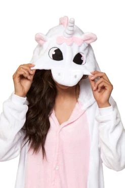Be Wicked PINK UNICORN Adult Onesie SLEEPWEAR