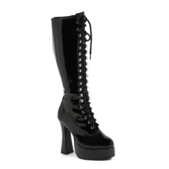 Ellie Shoes 5 Heel Knee Boots With Zipper