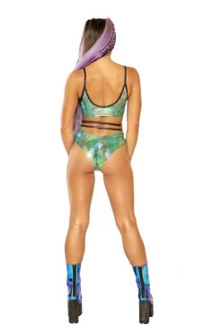 JValentine CLOTHING Snake Skin Strings Top