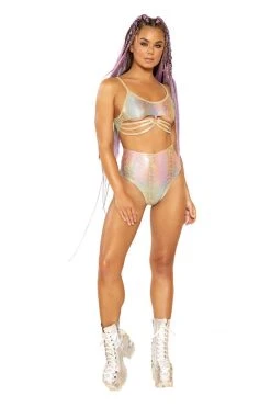 JValentine Snake Skin High-Cut High-Waist Short CLOTHING