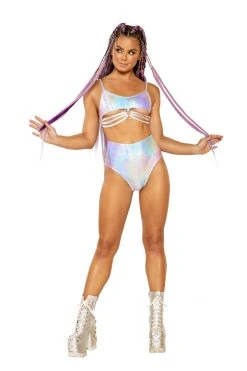 JValentine CLOTHING Snake Skin Strings Top