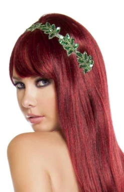 Roma Costume Green Sequin Leaf Head Piece Hair