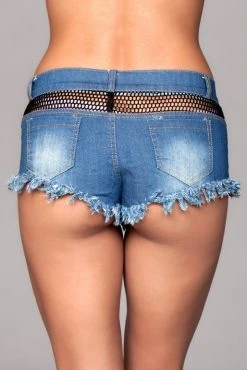 Be Wicked Such A Catch Denim Shorts Blue CLOTHING