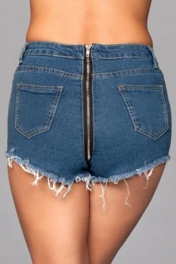 Be Wicked CLOTHING Zip Me Up Denim Shorts