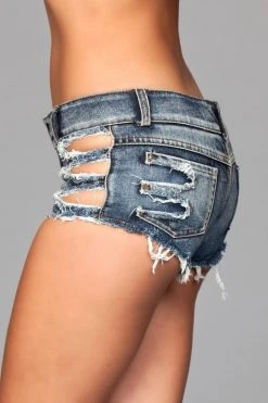 Be Wicked CLOTHING Distressed Side Cutout Shorts