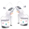 Ellie Shoes 7 Heel Sandal W Multicolor Lights.