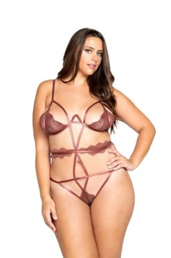 Roma Costume Multiple Cutout Eyelash Lace LINGERIE