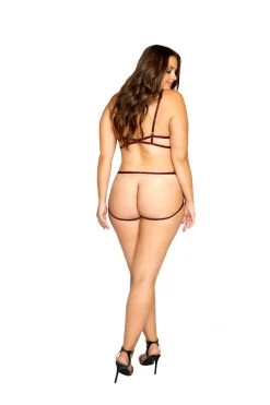 Roma Costume Glittered Multiple Cutout Crotchless Teddy