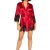 Roma Costume Elegant Cutout Eyelash Lace Robe