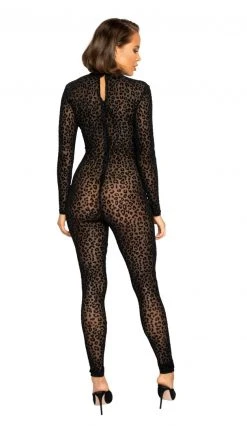 Roma Costume Velvet Leopard Bodysuit LINGERIE