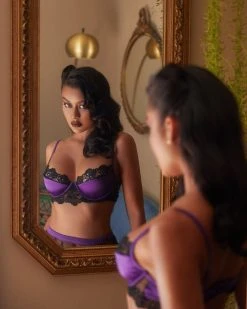 Roma Costume LINGERIE Embroidered Lace & Satin Bralette Garter Set 25 Roma Costume LINGERIE Embroidered Lace & Satin Bralette Garter Set