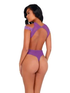 Roma Costume Lace & Mesh Cutout Teddy
