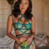 Roma Costume Lacey Criss-Cross Underwired Teddy With Garters
