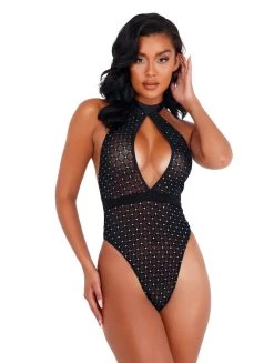 Roma Costume Sheer Glittered Romper Tops