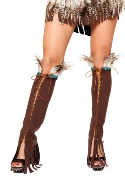 Roma Costume Lace Up Suede Leg Warmer