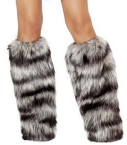 Roma Costume Gray Fur Leg Warmer