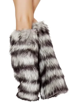 Roma Costume Gray Fur Leg Warmer