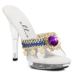 Ellie Shoes 5 Heel Mule With Jewel Charm Details 6 Ellie Shoes 5 Heel Mule With Jewel Charm Details