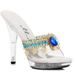 Ellie Shoes 5 Heel Mule With Jewel Charm Details 7 Ellie Shoes 5 Heel Mule With Jewel Charm Details