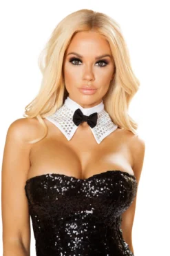 Roma Costume Rhinestone Tuxedo Choker Costume Accessories