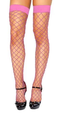 Roma Costume Thigh High Open Fishnet Stocking