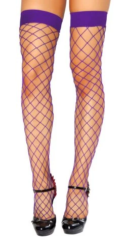 Roma Costume Thigh High Open Fishnet Stocking