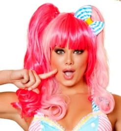 Roma Costume ACCESORIES Pink Wig