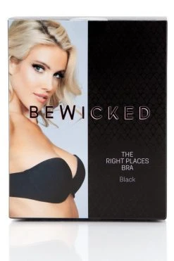 Be Wicked Black The Right Places Bra LINGERIE