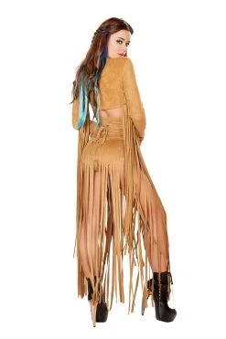 JValentine CLOTHING Honey Suede Long Fringe Shorts