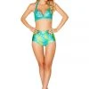 JValentine Aqua Mermaid High Waisted Shorts