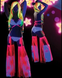 JValentine Fringe White Hot Pink Tie Side Shorts CLOTHING