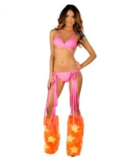 JValentine CLOTHING Two Way Hot Pink Triangle Top