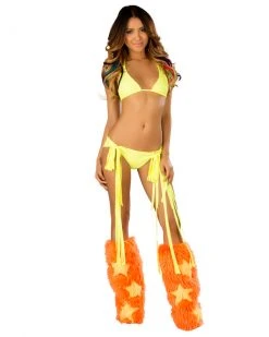 JValentine Two Way Neon Yellow Triangle Top CLOTHING